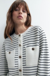 L155GKC6 CHAQUETA TEJIDA RAYADA