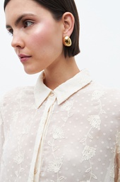 L160GBL13 CAMISA PLUMETTI BORDADO FLORAL