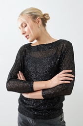 L165GBL4 BLUSA LENTEJUELAS MANGA DOLLMAN
