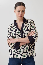 L167GBT10 BLUSA CON ESTAMPA MARGARITAS