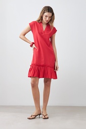 L167GDM6 VESTIDO MIDI CON VOLADO