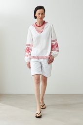L168GBL7 BLUSA BORDADA MANGA LARGA