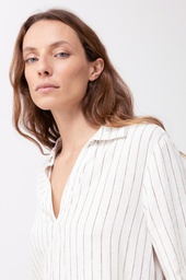 L168GBH4 BLUSA DE LINO RAYADA